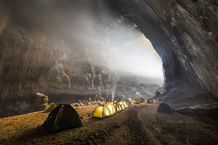 The foggy Son Doong cave. Photo: Oxalis Adventure